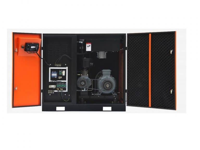 Belt drive rotary screw air compressor