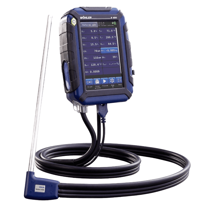 Wöhler A 450 Flue Gas Analyser, compact flue gas analyser