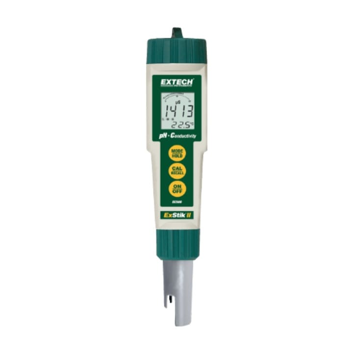 Extech EC500 Waterproof ExStik II pH/Conductivity Meter with flat surface electrode