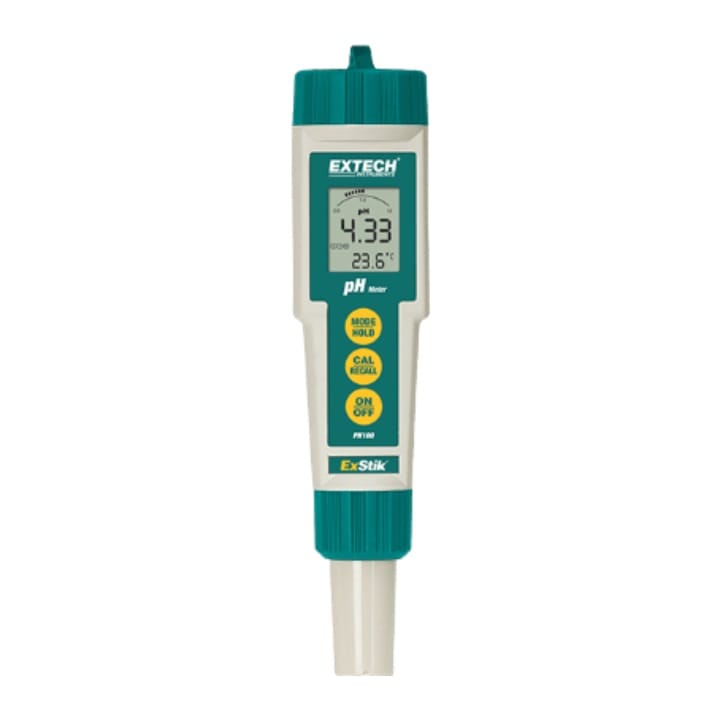 Extech PH100 ExStik waterproof pH meter with flat surface electrode