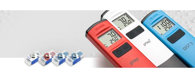 Hanna pHep, pHep+ and DiST pocket water testers